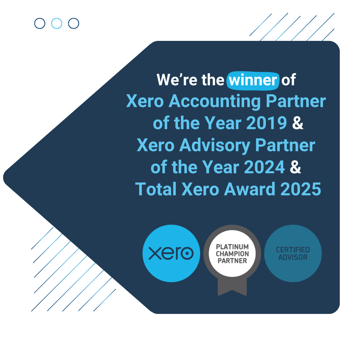 Xero 2025 2024 2019 Badge