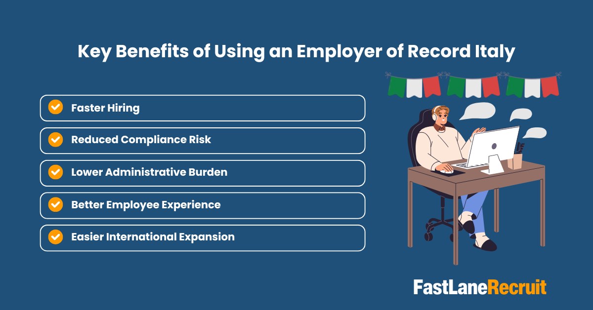 Key Benefits of Using an Employer of Record Italy