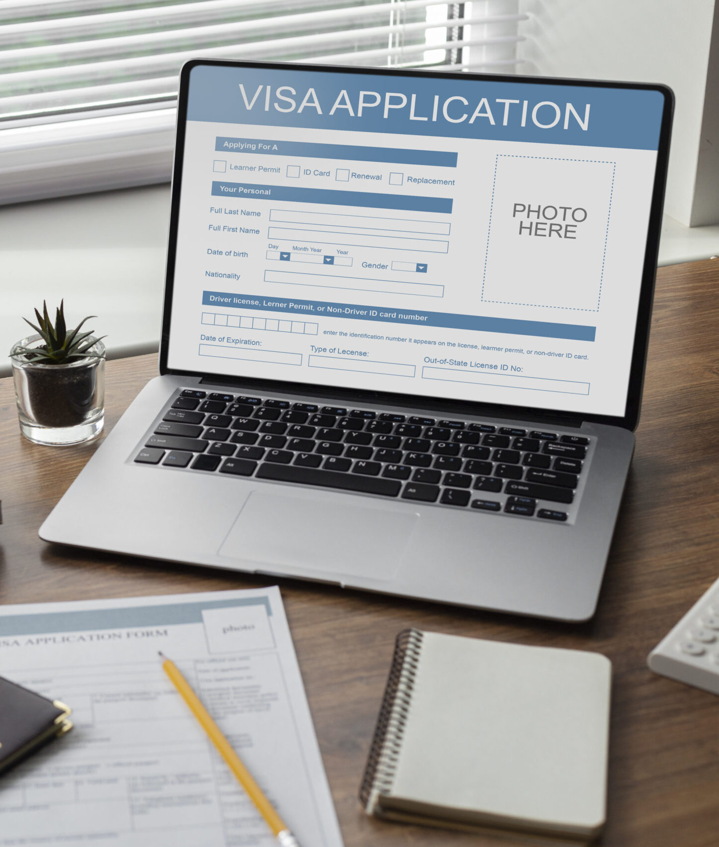 visa-application-form-laptop Work Visa Application
